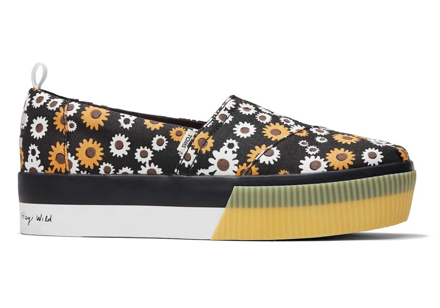 Alpargata Boardwalk Toms Slip On Black