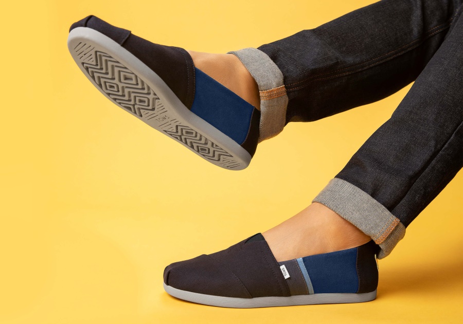 Toms Alpargata Colorblock Black-Navy New