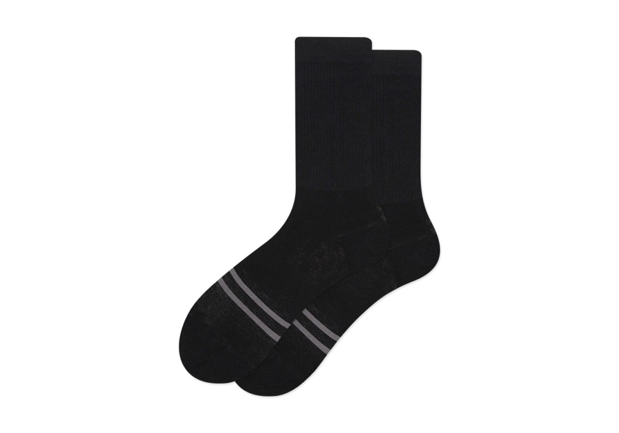 Toms Light Cushioned Crew Socks Black Black Stripe