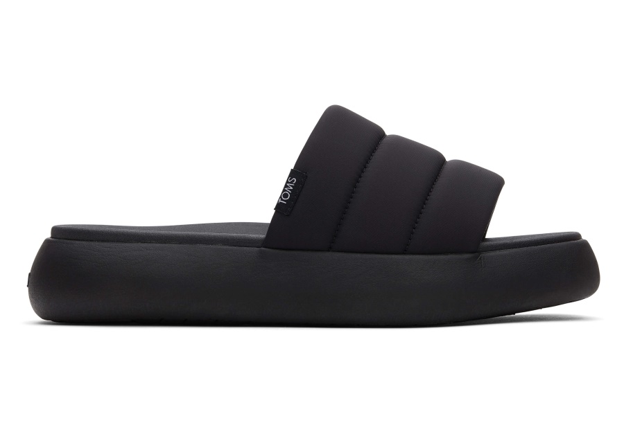 Toms Mallow Slide Repreve Black-Black