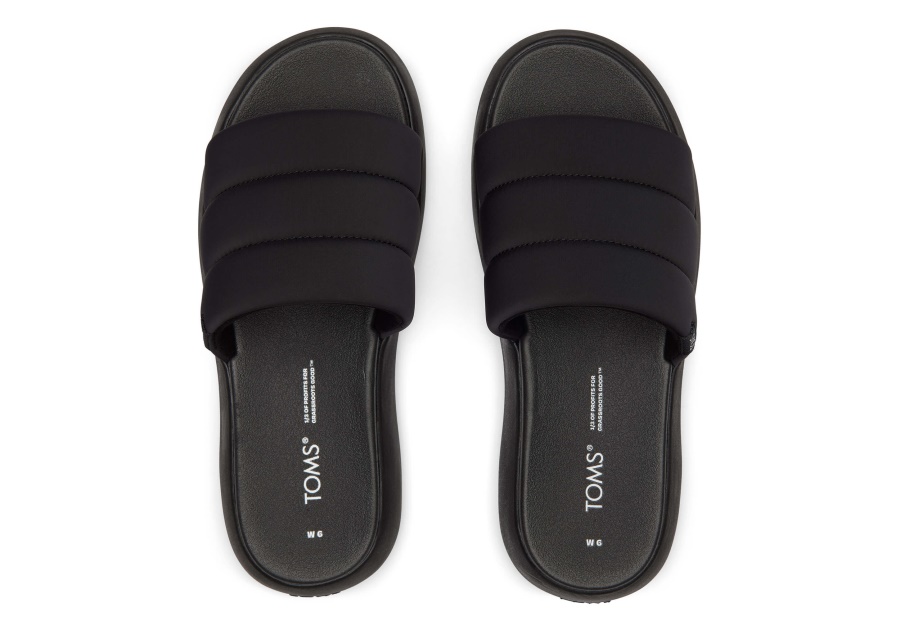 Toms Mallow Slide Repreve Black-Black